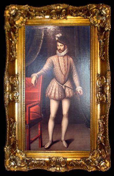 framed  Francois Clouet Portrait of Charles IX of France, ta009-2